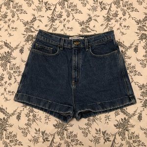 American Apparel High Waisted Denim Shorts